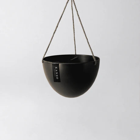 Black Bamboo Hanging Planter