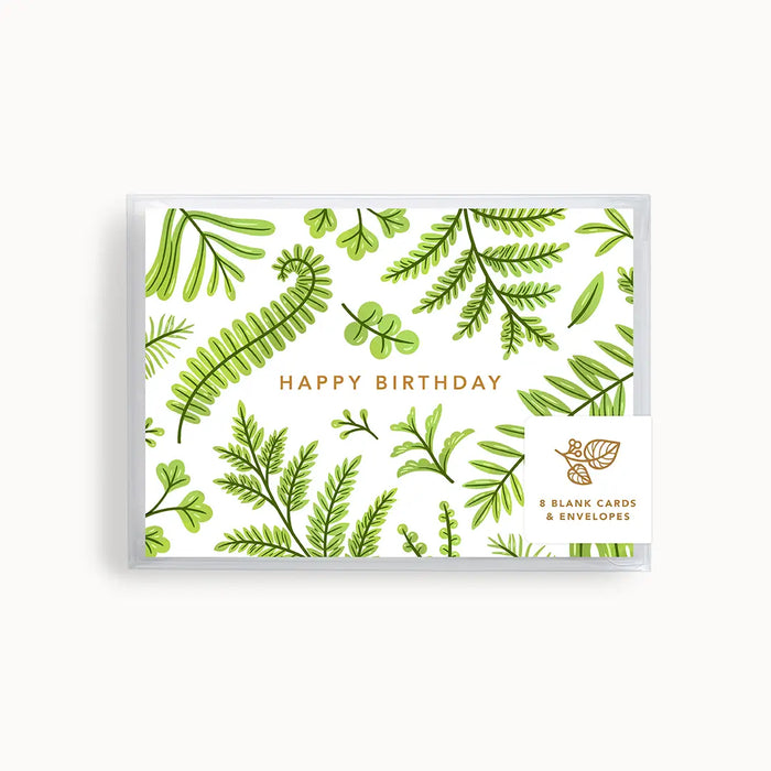 Summer Ferns Happy Birthday | Blank Mini Card
