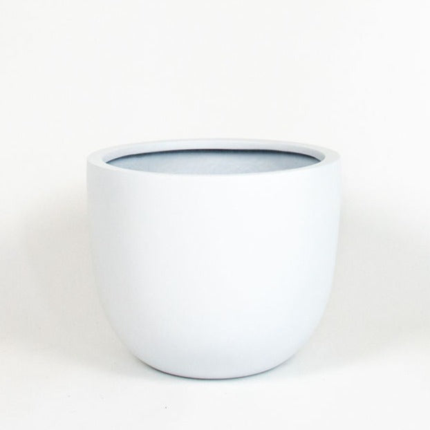 White Round Planter
