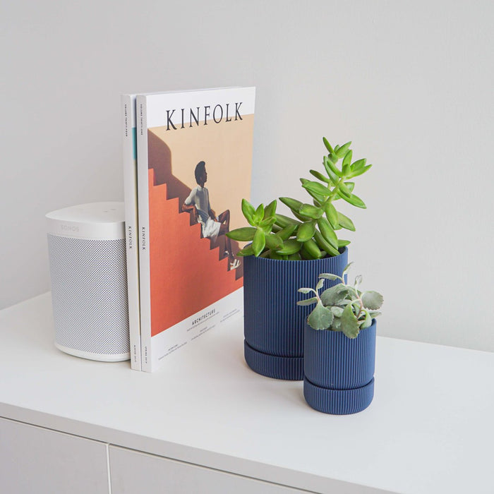 Midnight Blue Hemlock Planter