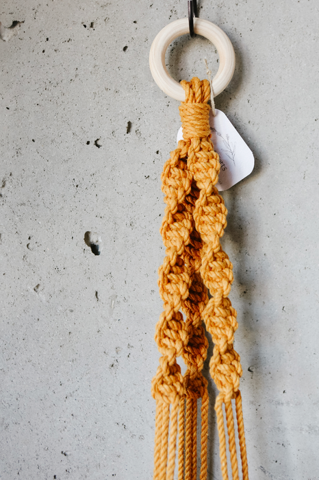 Jane Mustard Macrame Plant Hanger