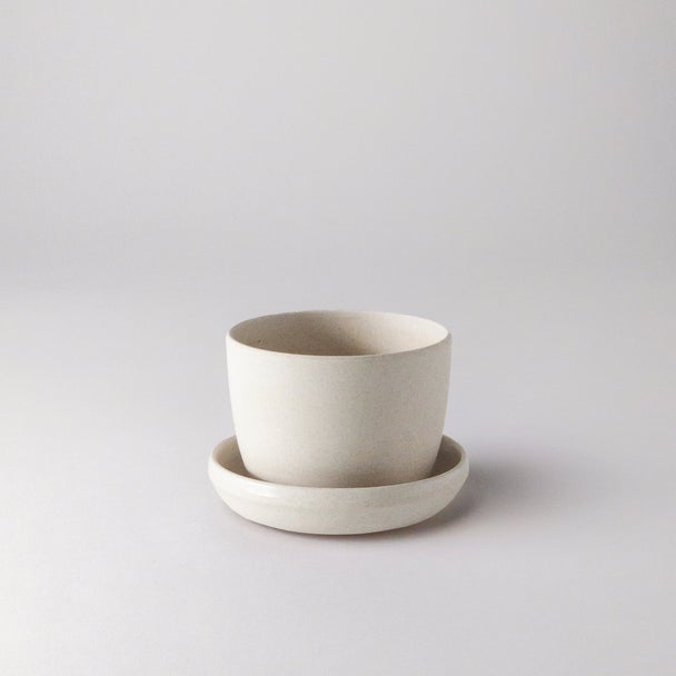 White Bamboo Fibre Planter