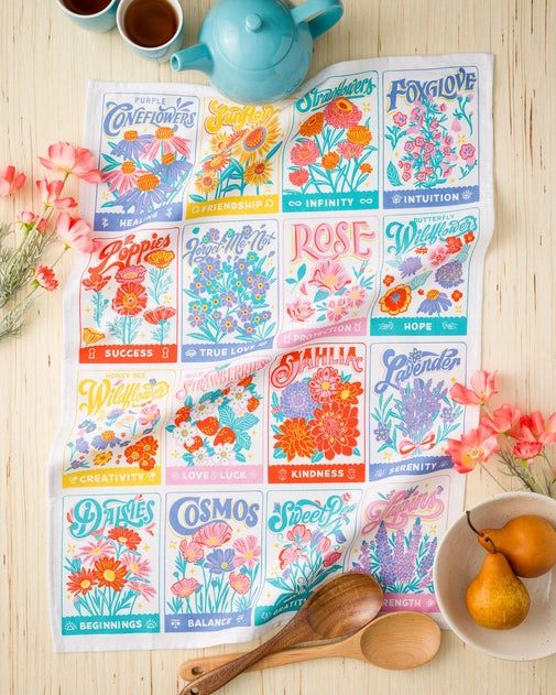 Vintage Seed Packets Tea Towel