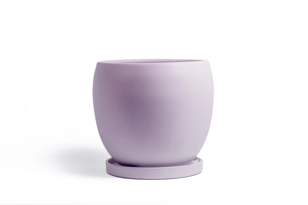 Lavender Bollé Pot with Water Saucer