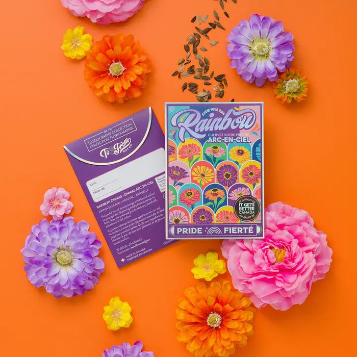 Rainbow Zinnia Flowers (Pride) - Floriography Seed Packet