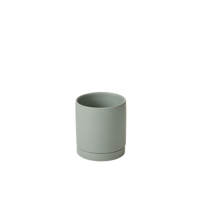 Sage Romey Planter and Saucer – VI Plant Shop