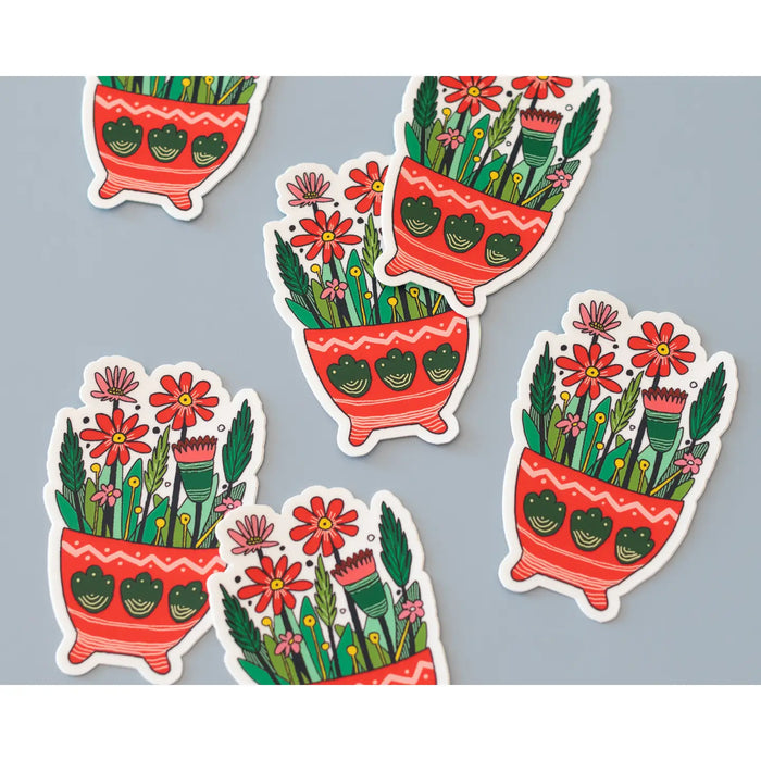 Flowers in Pot Sticker