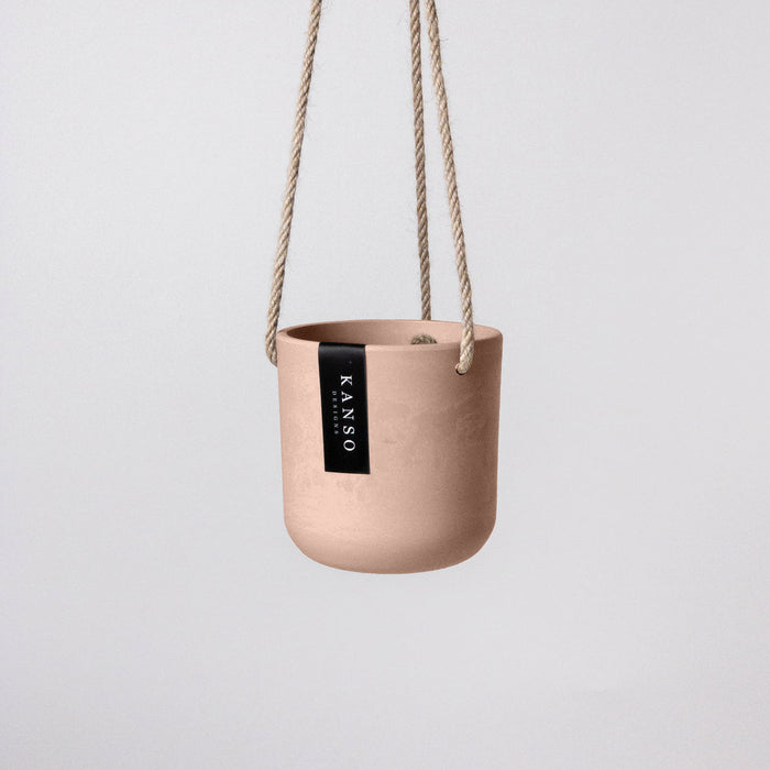 Muted Coral Signature Stone Hanging Planter
