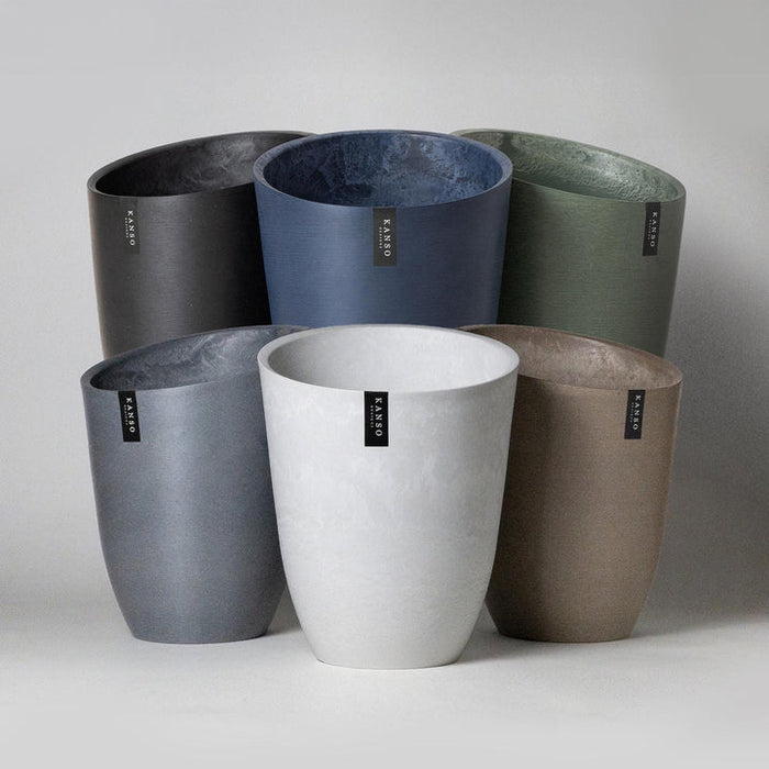 Tall Olive Angled Planter