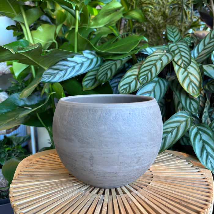 Dark Marble Sphere Terracotta Planter