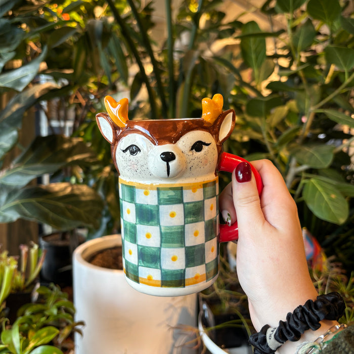 Reindeer Games Mug Planter