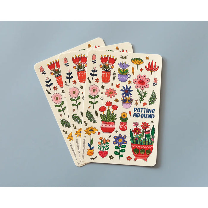 Potting Around Sticker Sheet