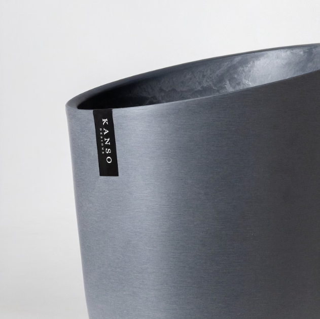 Tall Arctic Steel Angled Planter