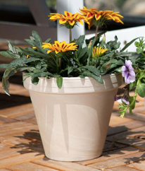 Marble Terracotta Planter with Water Saucer