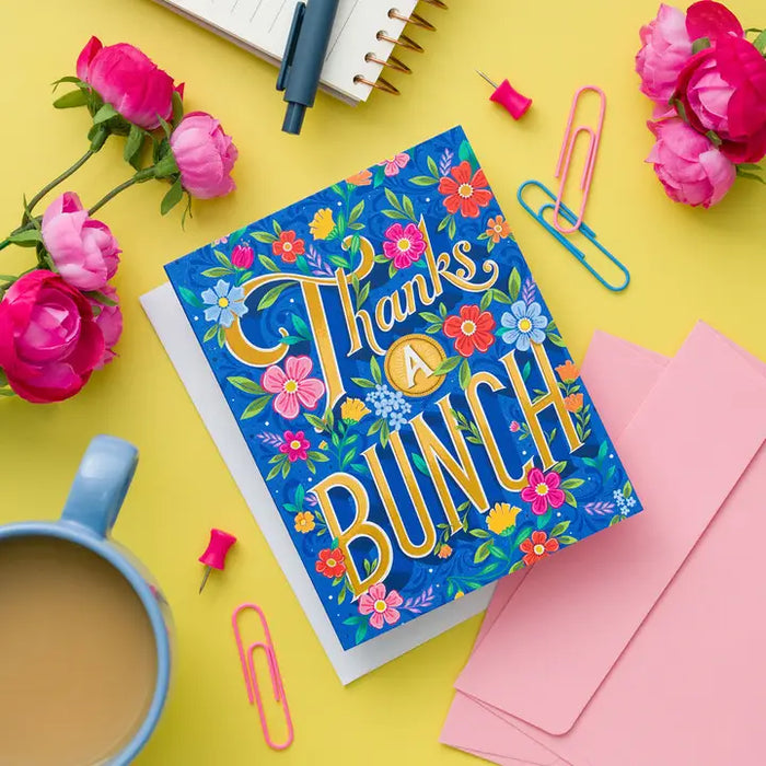 Flower Thank You Card - Thanks a Bunch