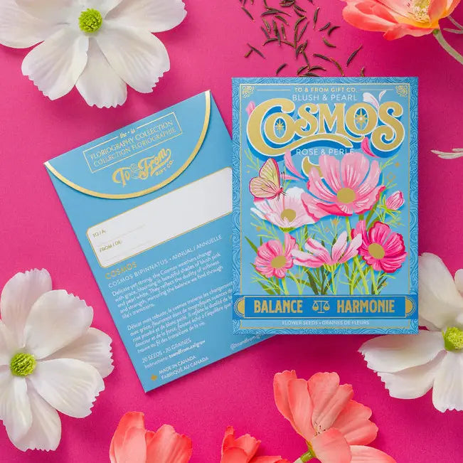 Cosmos Blush & Pearl (Balance) - Floriography Seed Packet