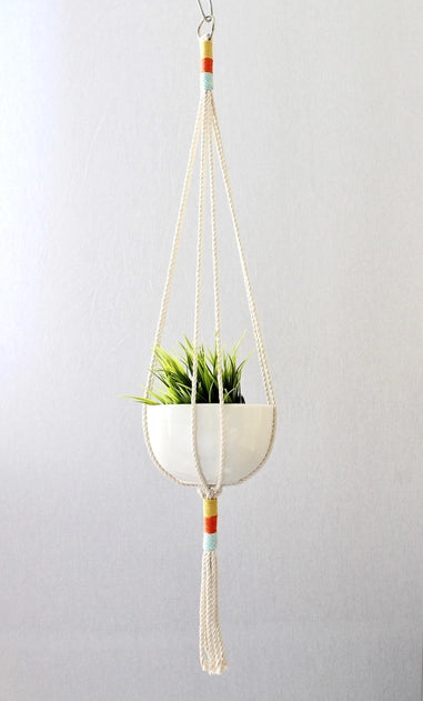 Color Block Macrame Plant Hanger
