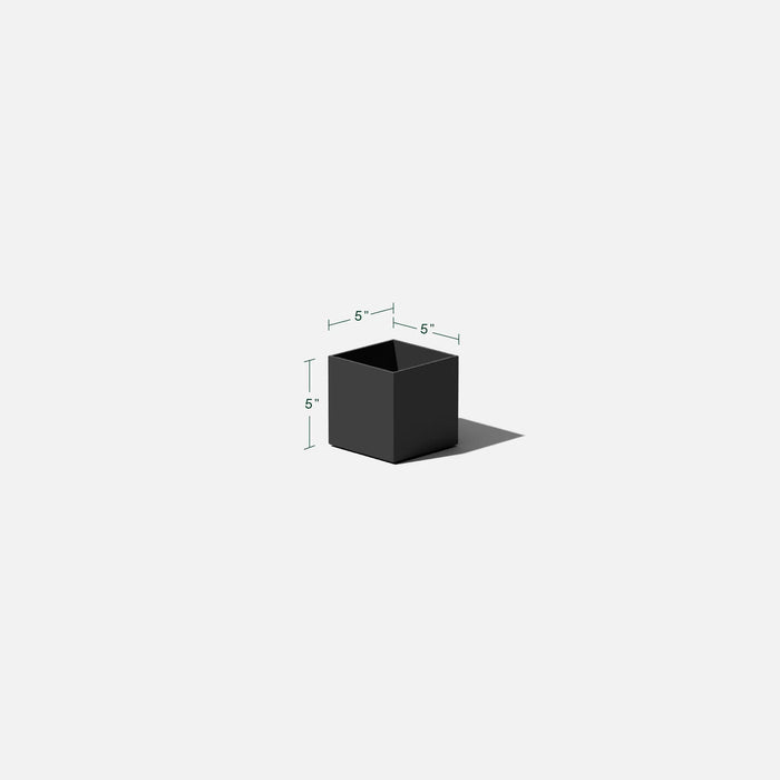 Black Geo Cube Planter