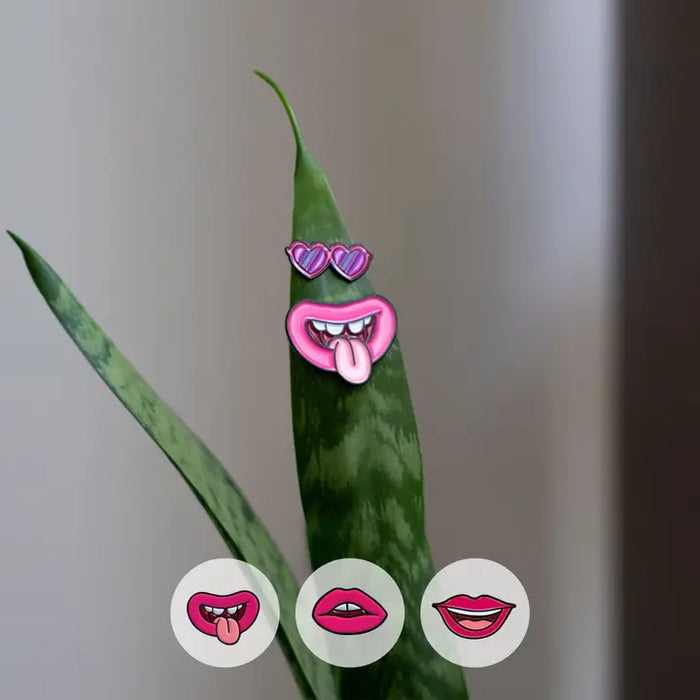 Lips Plant Magnet 3-Pack