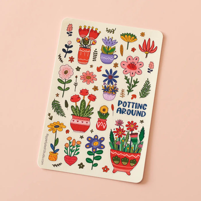Potting Around Sticker Sheet