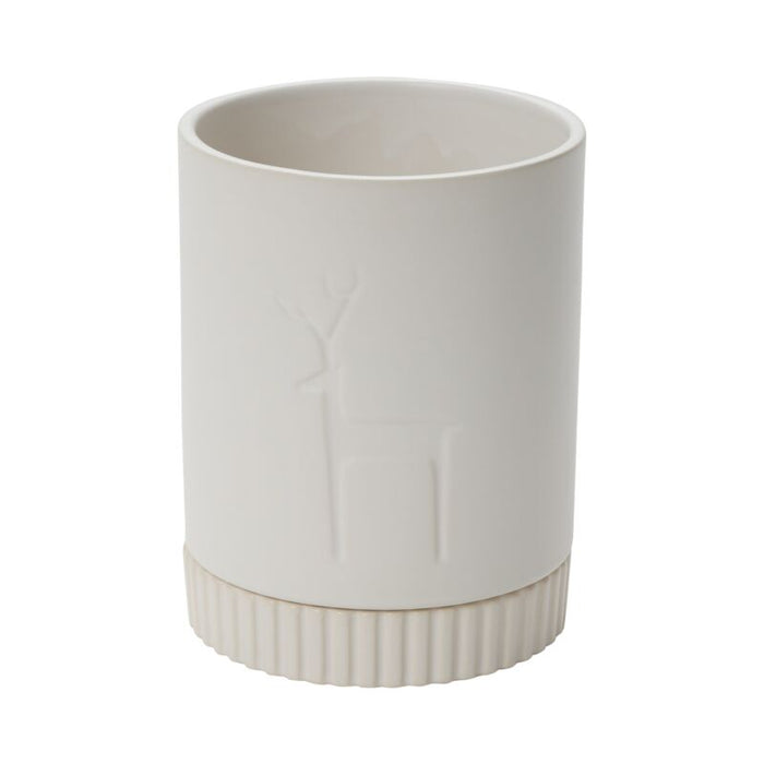 White Rowan Planter and Saucer