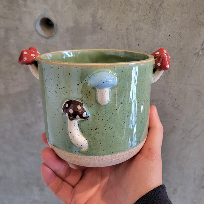 Green Mushroom Planter