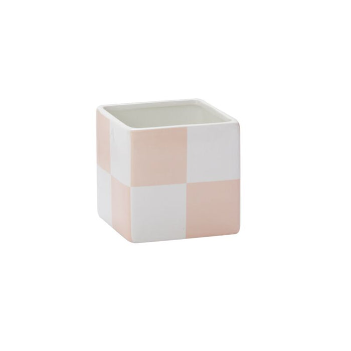 Checkered Square Planter