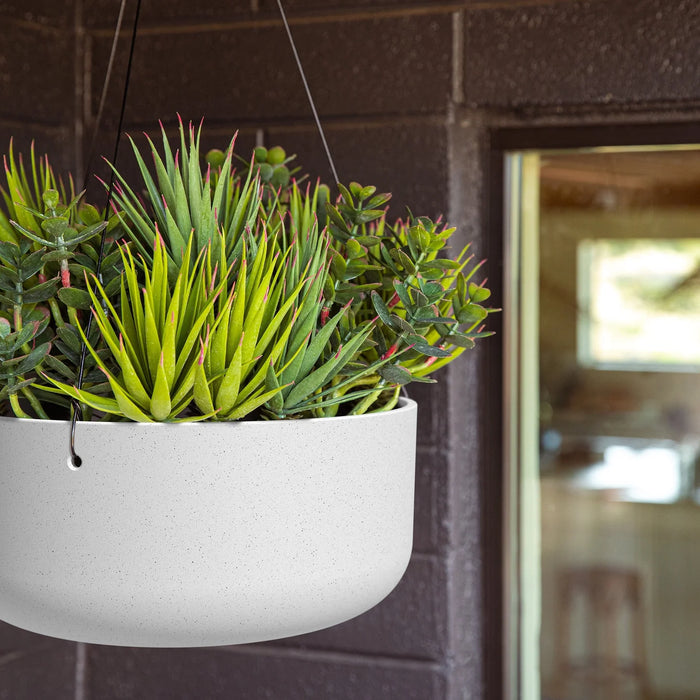 White Hanging Kona Bowl Planter