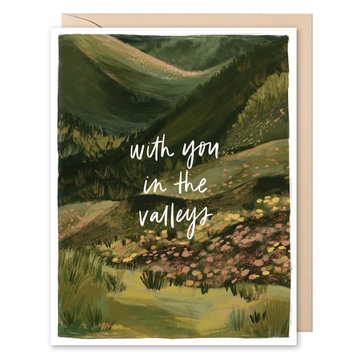 With You in the Valleys Sympathy Card