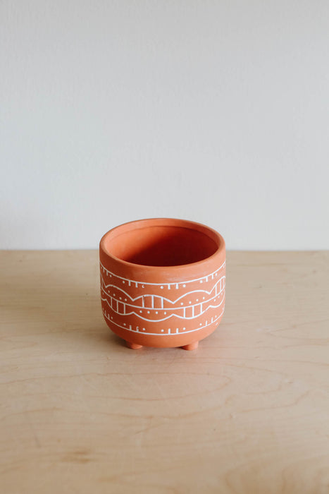 Abstract Terracotta Planter