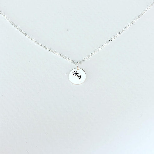 Engraved Daisy Necklace