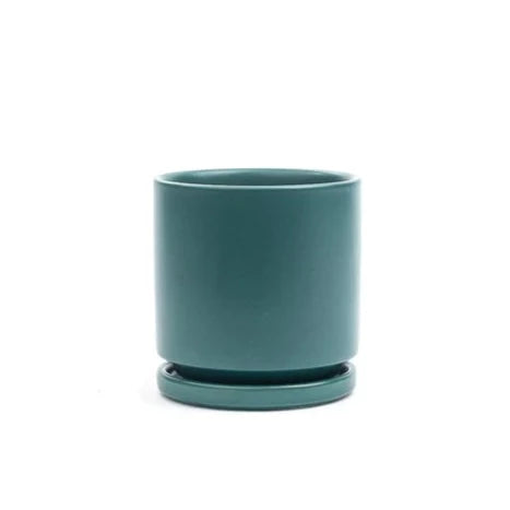 Aqua Cylinder Pot with Water Tray