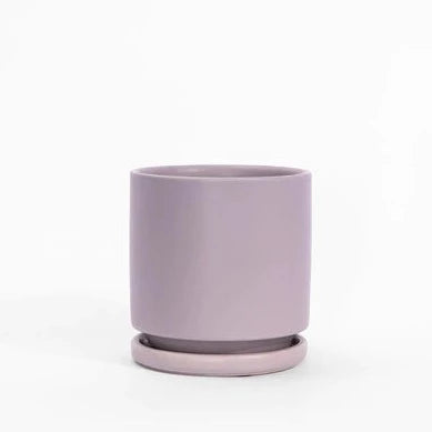 Lavender Cylinder Pot with Water Tray