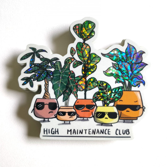 High Maintenance Club Glitter Sticker